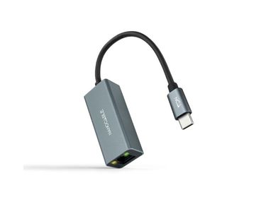 CONVERSOR USB-C A ETHERNET GIGABIT 10/100/1000 15cm GRIS NANOCABLE