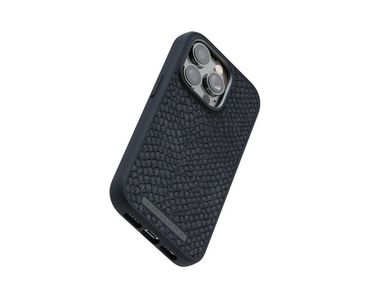 FUNDA MAGESAFE IPHONE 12/13/14 PIEL DE SALMON NEGRO NJORD