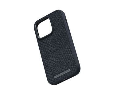 FUNDA MAGESAFE IPHONE 12/13/14 PIEL DE SALMON NEGRO NJORD