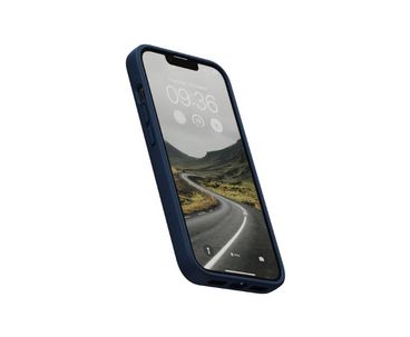 FUNDA MAGSAFE IPHONE 12/13/14 PIEL DE SALMON AZUL PETROLEO NJORD