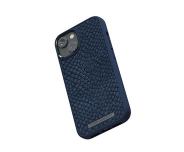 FUNDA MAGSAFE IPHONE 12/13/14 PIEL DE SALMON AZUL PETROLEO NJORD