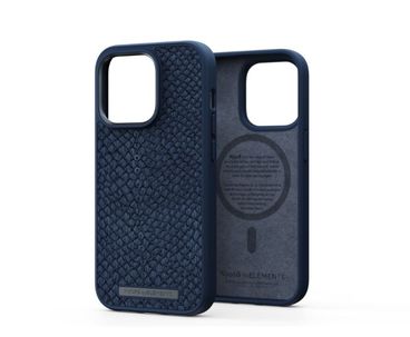 FUNDA MAGSAFE IPHONE 12/13/14 PRO PIEL DE SALMON AZUL PETROLEO NJORD