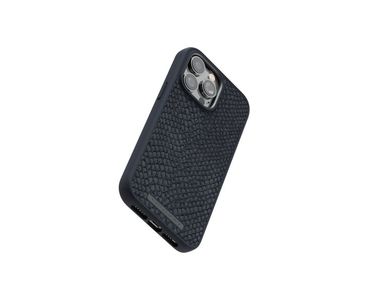 FUNDA MAGSAFE IPHONE 12/13/14 PRO MAX PIEL DE SALMON NEGRO NJORD