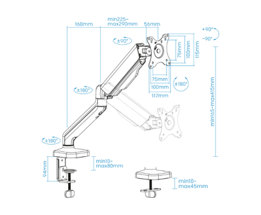 SOPORTE MESA 1 PANTALLA 17"-32" TOOQ