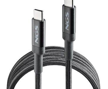 CABLE USB-C A USB-C 3 M KNOT 65W-3 NEGRO NGS